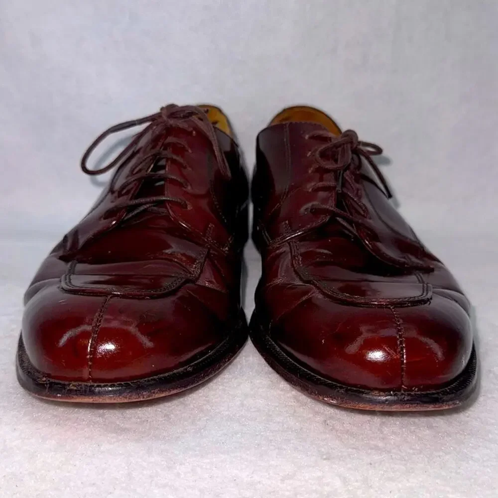 Men’s Cole Haan Mahogany Brown Leather Calhoun Dress Shoes Oxfords size 11